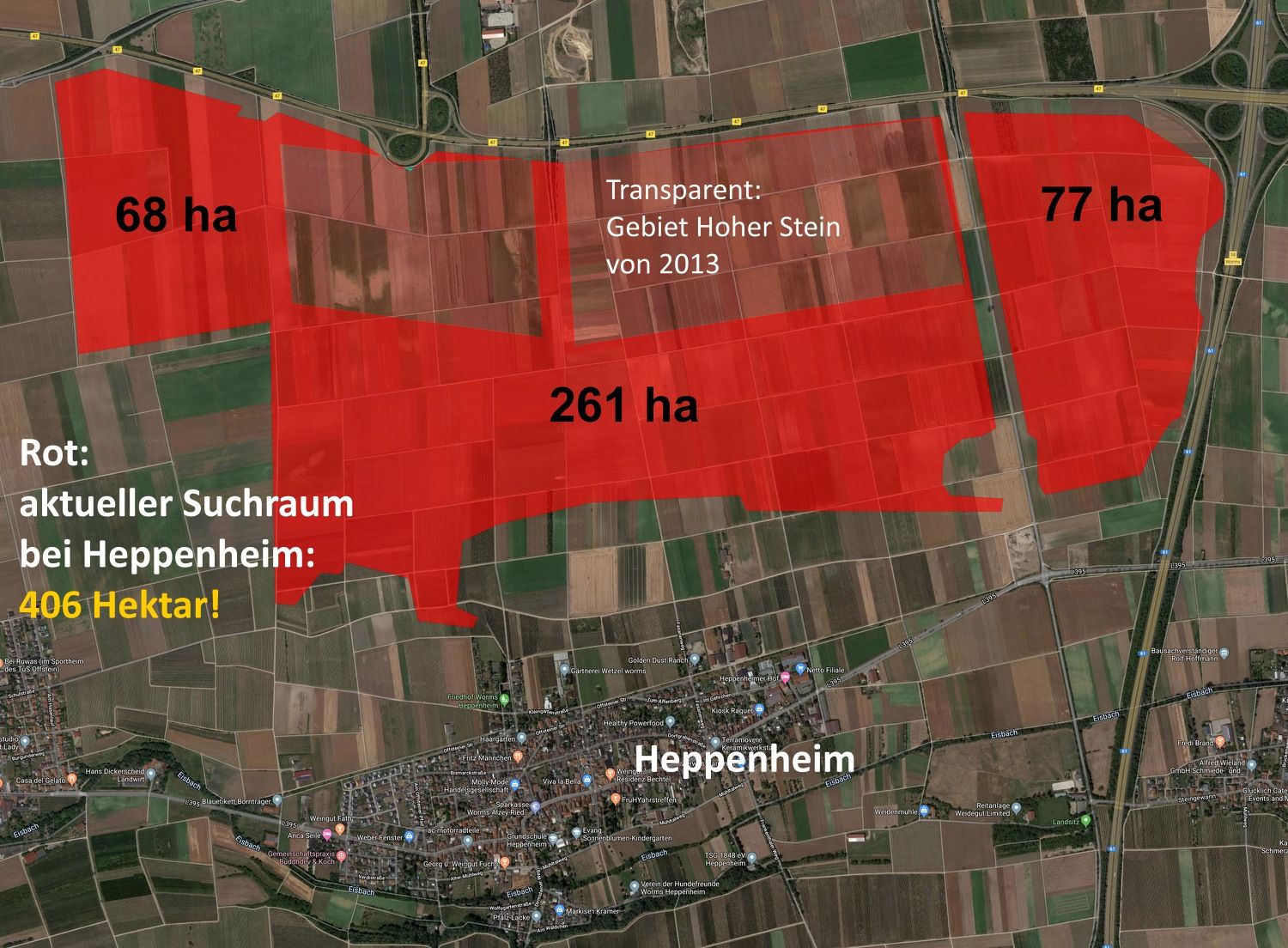 Aktueller Suchraum für Großgewerbe bei Heppenheim